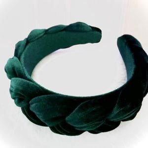 Thick braided velvet hairband